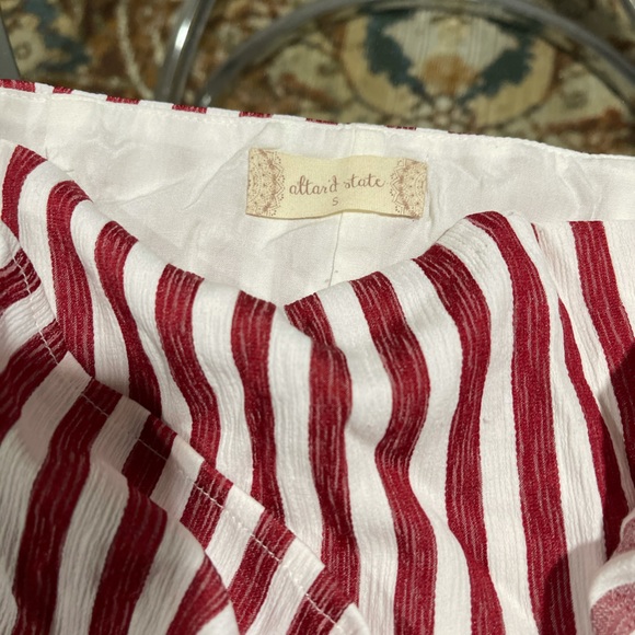 Altar’d State Red White Striped skirt tie side s - Picture 10 of 10